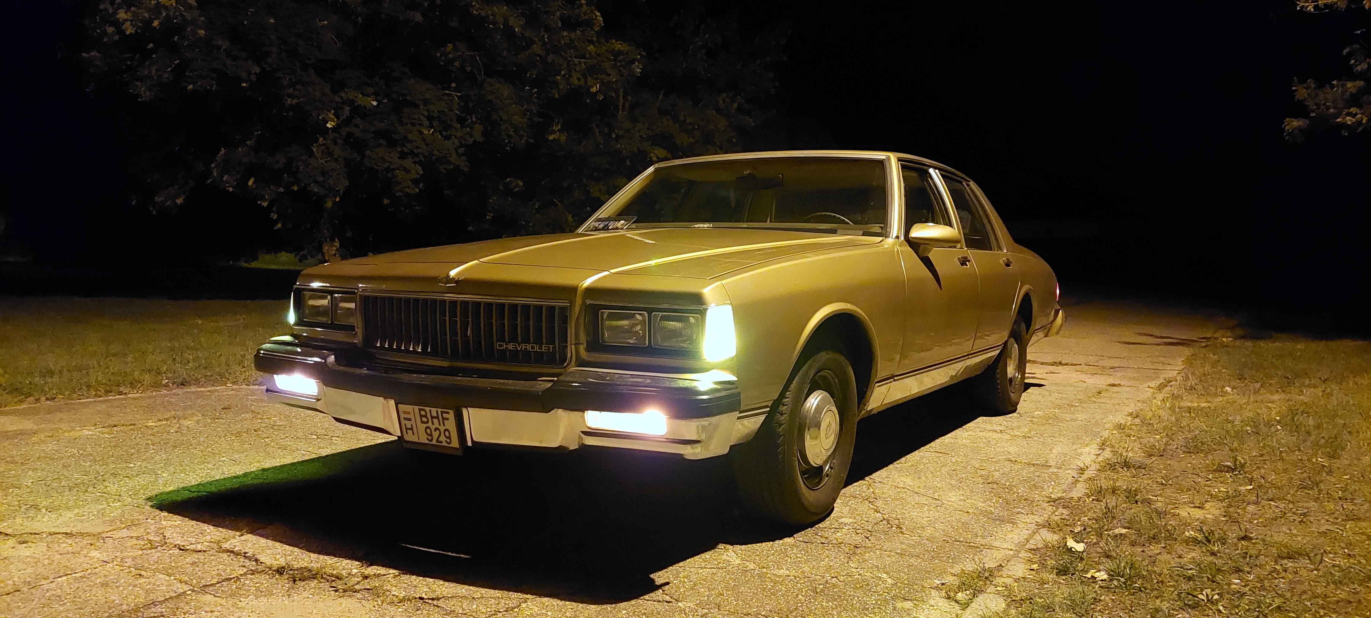 Vintage Chevy Caprice front grille close-up