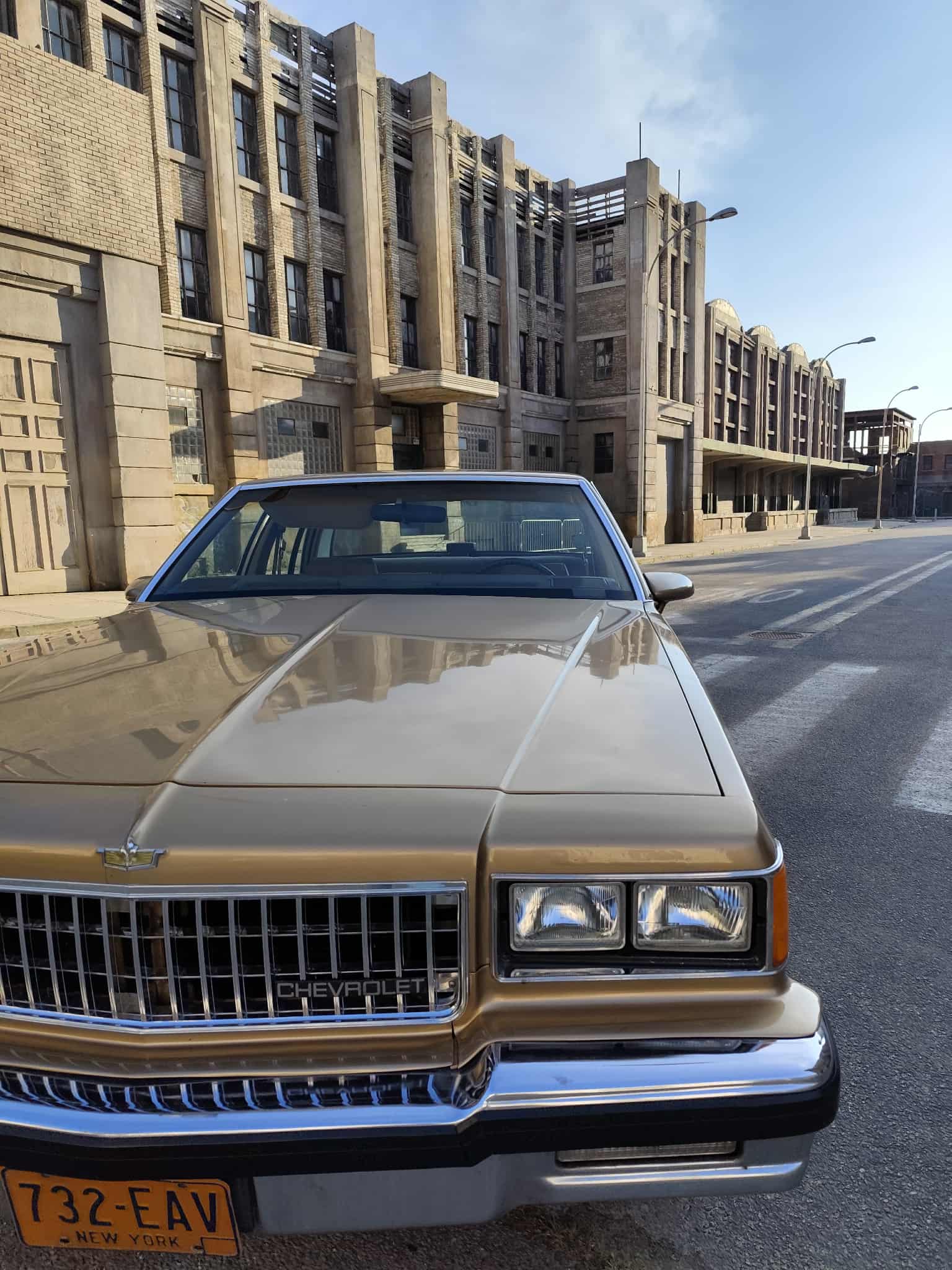 Chevrolet Caprice Classic parked with scenic background